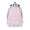 thumbnail image 1 of Lsque Checkerboard With Snowflake Pattern Canvas Daypack, Durable Backpack, High-quality Versatile Backpack,Vintage Compact Backpack-Small, 1 of 6