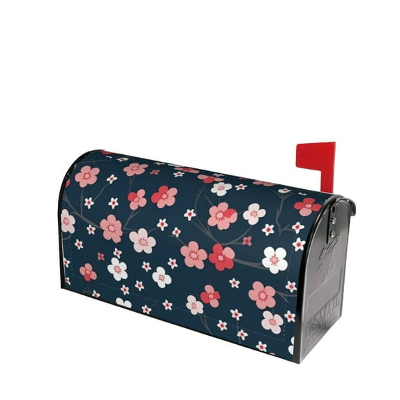 Lsque Cherry Blossoms Mailbox Cover Standard Size ,Magnetic Mailbox Covers Post Wraps Letter Box Cover -21x18 in