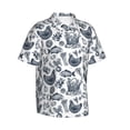 thumbnail image 1 of Lsque Chicken And Fish pattern Hawaiian Shirt for Men, Unisex Summer Beach Casual Short Sleeve Button Down Shirts-3X-Large, 1 of 9