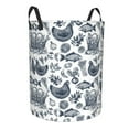 thumbnail image 1 of Lsque Chicken And Fish pattern Laundry Hamper Basket, Tall Woven Rope Hamper Basket for Clothes, Lightweight Storage Basket, Collapsible Waterproof-Medium, 1 of 8