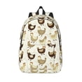 thumbnail image 1 of Lsque Chicken Cartoon Pattern Canvas Daypack, Durable Backpack, High-quality Versatile Backpack,Vintage Compact Backpack-Small, 1 of 6