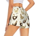 thumbnail image 1 of Lsque Chicken Cartoon Printed Women's Running Shorts with Liner Pockets,Elastic Quick Dry Workout Athletic Gym Yoga Shorts,Womens High Waist Shorts-Large, 1 of 9