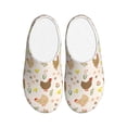 thumbnail image 1 of Lsque Chicken Family Pattern Womens Comfort Cotton on Scuff With Memory Foam and Anti-skid Sole Slipper-40/41, 1 of 7