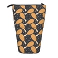 thumbnail image 1 of Lsque Chicken Legs Pattern Telescopic Pencil Bag Pen Holder Stationery Case, Stand-up Retractable Transformer Bag Organizer, 1 of 6