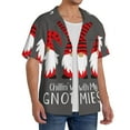 thumbnail image 1 of Lsque Chillin with My Gonme print Men's Cuban Collar Short Sleeve Shirt Summer Beachwear Casual Button Down Fashionable Vacation Leisure Shirt-X-Large, 1 of 7