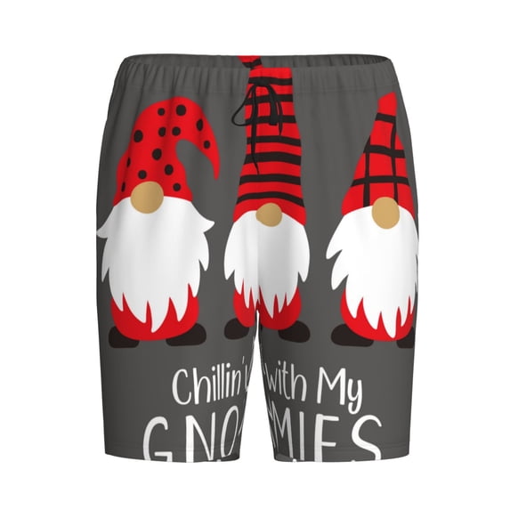 Lsque Chillin with My Gonme Mens Sleep Pajama Shorts,Short Pajama Pants, Cotton Ultra-Soft Knit-Medium