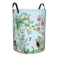 thumbnail image 1 of Lsque Chinoiserie Floral Palm Tree pattern Laundry Hamper Basket, Tall Woven Rope Hamper Basket for Clothes, Lightweight Storage Basket, Collapsible Waterproof-Small, 1 of 8