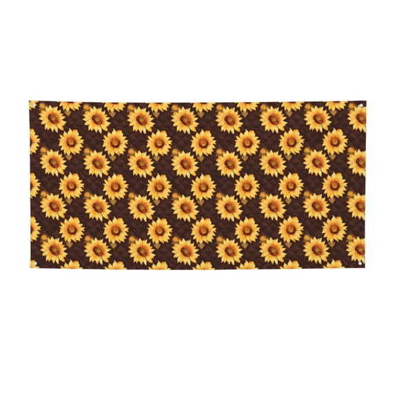 Lsque Chocolate Plaid Sunflower A Pattern Party Banner, Festive Banner , Holiday Celebrations and Events for Carnival Birthday Party Festival Decorations-Small
