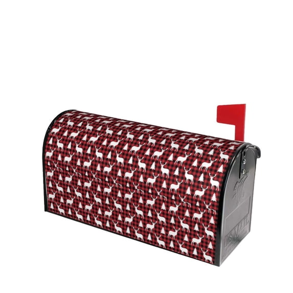 Lsque Christmas And New Year Mailbox Cover Standard Size ,Magnetic Mailbox Covers Post Wraps Letter Box Cover -25.5x21 in