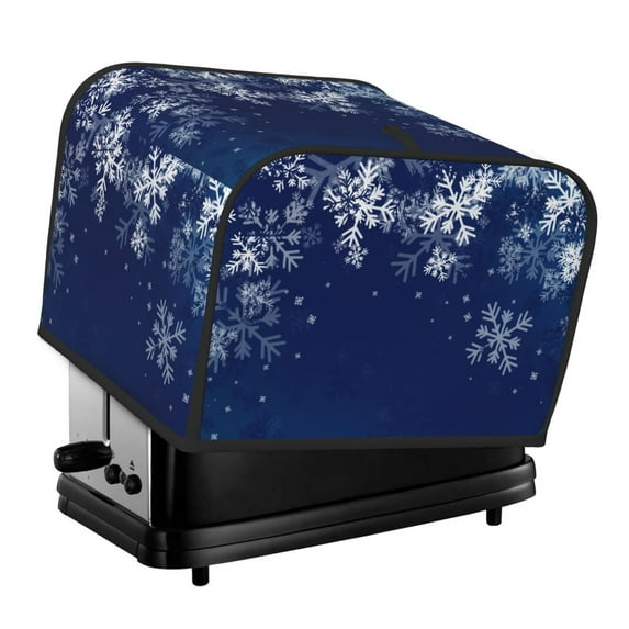 Lsque Christmas Blue Print 4 Slice Toaster Cover , Kitchen Appliance Dustproof Protector , Toaster Protector Dustproof Kitchen Appliance Cover