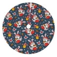 thumbnail image 1 of Lsque Christmas Bunny A Print Christmas Tree Skirt, Tree Skirt with Ties or Velcro, Perfect for Holiday Decorations, Halloween, and New Year-36", 1 of 7