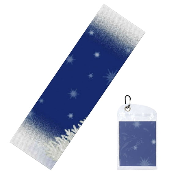 Lsque Christmas Fir Tree Printed Cooling Towel (40"x 12"), Ice Towel, Microfiber, Soft Breathable Chilly Towel for Yoga, Sport, Gym, Workout, Fitness, Running