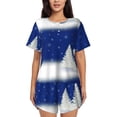 thumbnail image 1 of Lsque Christmas Fir Tree Women's Short-Sleeved Pajama Set - 2 Piece Soft and Lightweight Sleepwear Set-Medium, 1 of 9