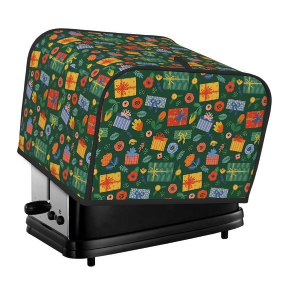 Lsque Christmas Gift Print 4 Slice Toaster Cover , Kitchen Appliance Dustproof Protector , Toaster Protector Dustproof Kitchen Appliance Cover