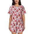 thumbnail image 1 of Lsque Christmas Gnome Women's Short-Sleeved Pajama Set - 2 Piece Soft and Lightweight Sleepwear Set-Medium, 1 of 9