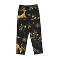 thumbnail image 1 of Lsque Christmas Gold Deers1 Print Women's Pajama Pants, Lounge Pant - Comfortable Home Wear,Elastic Waistband, Stylish Design-Medium, 1 of 9