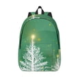thumbnail image 1 of Lsque Christmas Green Pattern Canvas Daypack, Durable Backpack, High-quality Versatile Backpack,Vintage Compact Backpack-Small, 1 of 6
