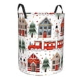 thumbnail image 1 of Lsque Christmas Houses pattern Laundry Hamper Basket, Tall Woven Rope Hamper Basket for Clothes, Lightweight Storage Basket, Collapsible Waterproof-, 1 of 8