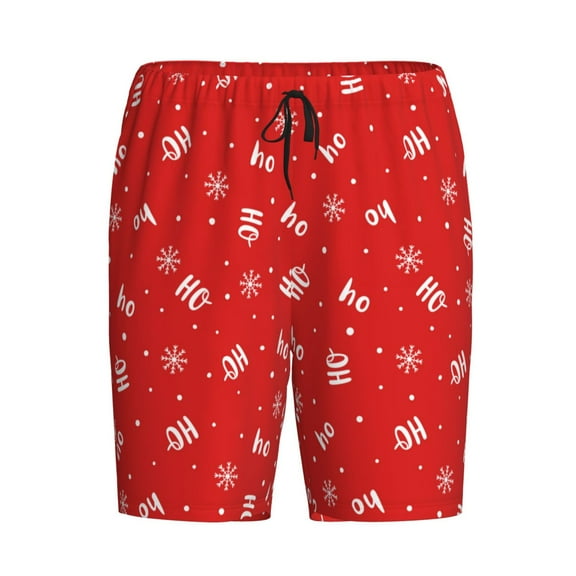 Lsque Christmas Mens Sleep Pajama Shorts,Short Pajama Pants, Cotton Ultra-Soft Knit-Large