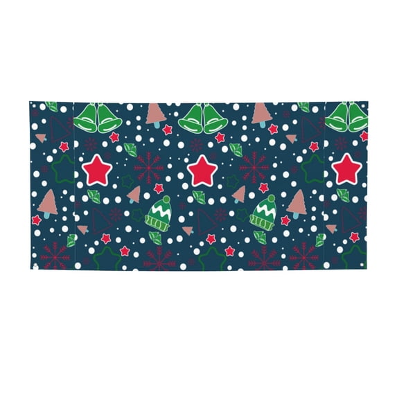 Lsque Christmas Pattern Party Banner, Festive Banner , Holiday Celebrations and Events for Carnival Birthday Party Festival Decorations-Medium