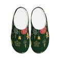thumbnail image 1 of Lsque Christmas Pattern Womens Comfort Cotton on Scuff With Memory Foam and Anti-skid Sole Slipper-42/43, 1 of 7