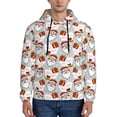 thumbnail image 1 of Lsque Christmas Santa Claus Pattern Casual Men's Hoodie,Hooded Sweatshirt with Kangaroo Pocket,Pullover Hoodie-Large, 1 of 7