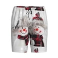 thumbnail image 1 of Lsque Christmas Snowman With Hat Mens Sleep Pajama Shorts,Short Pajama Pants, Cotton Ultra-Soft Knit-Small, 1 of 9