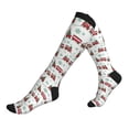 thumbnail image 1 of Lsque Christmas Train Pattern Sport Compression Socks for Men & Women 15-20 mmHg Knee High Nurse Pregnant Running Medical and Travel Athletic, 1 of 6