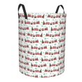 thumbnail image 1 of Lsque Christmas Train pattern Laundry Hamper Basket, Tall Woven Rope Hamper Basket for Clothes, Lightweight Storage Basket, Collapsible Waterproof-, 1 of 8