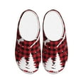thumbnail image 1 of Lsque Christmas Tree Buffalo Plaid Pattern Womens Comfort Cotton on Scuff With Memory Foam and Anti-skid Sole Slipper-40/41, 1 of 7