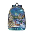 thumbnail image 1 of Lsque Christmas Tree Pattern Canvas Daypack, Durable Backpack, High-quality Versatile Backpack,Vintage Compact Backpack-Medium, 1 of 6