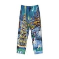 thumbnail image 1 of Lsque Christmas Tree Print Men's Pajama Pants, Lounge Pant - Comfortable Home Wear,Elastic Waistband, Stylish Design-Small, 1 of 9