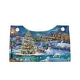 thumbnail image 1 of Lsque Christmas Tree Printed Long Tissue Box Cover Holder, Facial Paper Organizer Dispenser,Triangle with Bottom Belt, PVC Leather Decorative Organizer, 1 of 9