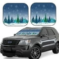 thumbnail image 1 of Lsque Christmas Trees 2 PCS Windshield Sun Shade | CarFoldable Window Covers | Car Accessories Reflect UV for Universal Cars SUV Truck | Large, 1 of 7