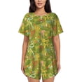 thumbnail image 1 of Lsque Christmas bows Pattern Women's Short-Sleeved Pajama Set - 2 Piece Soft and Lightweight Sleepwear Set-XX-Large, 1 of 6