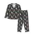 thumbnail image 1 of Lsque Christmas cute deer old man Pattern Long Sleeve Pajama Set for Women - Soft 2-Piece Sleepwear and Loungewear Set with Pockets, Comfy Nightwear-Medium, 1 of 7