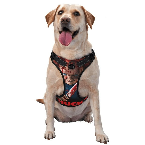 Lsque Chucky Dog Harness, No-Pull Pet Harness with 2 Leash Clips, Adjustable Soft Padded Dog Vest with Easy Control Handle for Large Dogs-X-Large