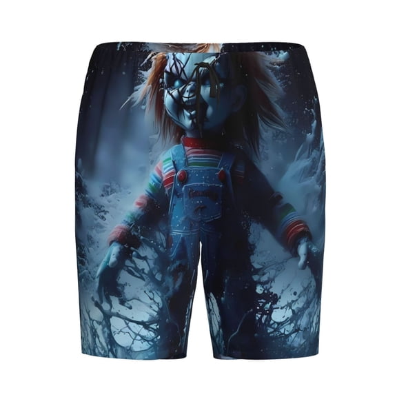 Lsque Chucky Mens Sleep Pajama Shorts,Short Pajama Pants, Cotton Ultra-Soft Knit-Small