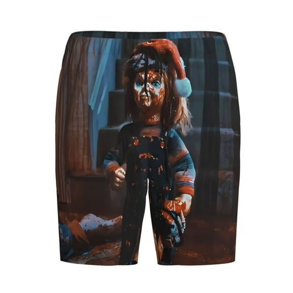 Lsque Chucky Mens Sleep Pajama Shorts,Short Pajama Pants, Cotton Ultra-Soft Knit-Small