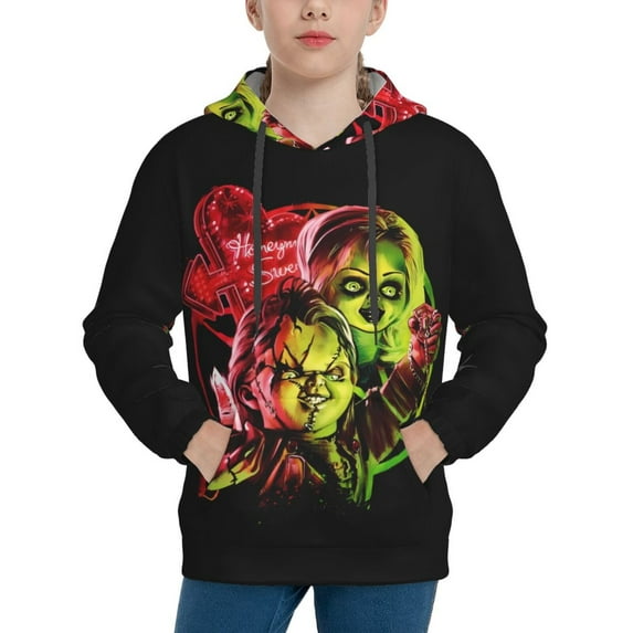 Lsque Chucky Patten Youth Hoodie Sweatshirt Pullover with Kangaroo Pocket Boys and Girls Hoodie Warm Hoodie for Kids