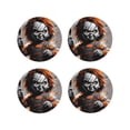 thumbnail image 1 of Lsque Chucky Pattern 4" Drink Coasters Set of 4, PVC Leather Absorbent Coasters, Table Coaster Set Decorative Coffee Cup Coasters Housewarming Gift, 1 of 7