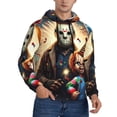 thumbnail image 1 of Lsque Chucky Pattern Casual Men's Hoodie,Hooded Sweatshirt with Kangaroo Pocket,Pullover Hoodie-3X-Large, 1 of 8
