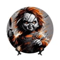 thumbnail image 1 of Lsque Chucky Pattern Ceramic Decorative Plate Decorative Plates with Display Stand Personalized Porcelain Plate Ceramic Ornaments for Wall Hanging Decoration-8in, 1 of 6