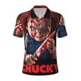 thumbnail image 1 of Lsque Chucky Pattern Golf Shirts for Men Dry Fit Print Moisture Wicking Performance Short Sleeve Polo Shirt-XX-Large, 1 of 7