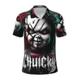 thumbnail image 1 of Lsque Chucky Pattern Golf Shirts for Men Dry Fit Print Moisture Wicking Performance Short Sleeve Polo Shirt-XX-Large, 1 of 7