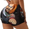 thumbnail image 1 of Lsque Chucky Pattern High Waisted Biker Shorts for Women-Tummy Control Fitness Athletic Workout Running Yoga Gym Shorts,Moisture-Wicking-Medium, 1 of 9