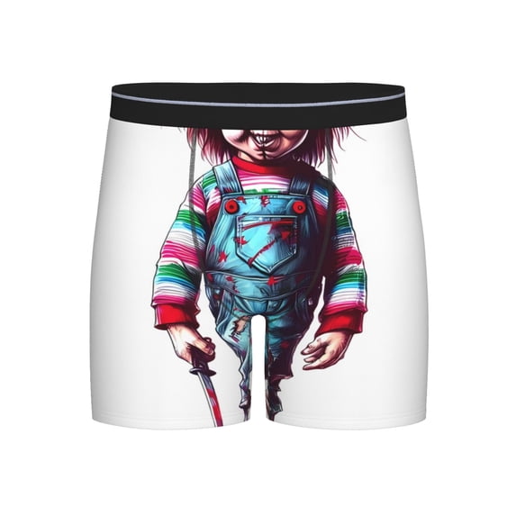 Lsque Chucky Pattern Men's Performance Stretch Underwear, Athletic Long Leg Briefs,Moisture-Wicking-XX-Large