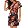 thumbnail image 1 of Lsque Chucky Pattern Nightgowns for Women Sleep Shirts Short Sleeve Nightshirt Pullover Nightdress Soft Sleepwear Relaxed Fit Nightdress, 1 of 5