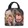 thumbnail image 1 of Lsque Chucky Print Insulated Lunch Bag with Thick Aluminum Foil Lunch Tote Bag with Front Pocket for Men and Women, Ideal for Work, School, Picnics, and Travel, 1 of 8