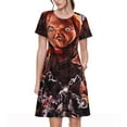thumbnail image 1 of Lsque Chucky Print Women's Casual Dress T-Shirt Summer Short Sleeve Scoop Neck Swing Dresses, 1 of 7